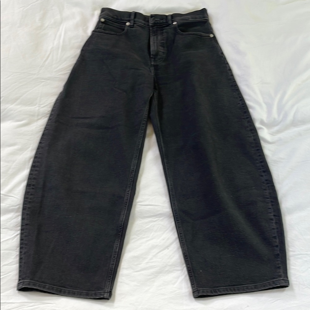 Everlane Black Relaxed Jeans High-Rise Cropped